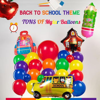 Комплект арки от балони за кампуса (128 бр.) — латексни балони, кръгла форма, печат с лого, опаковка: bead bone bag