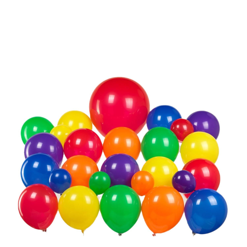 Комплект арки от балони за кампуса (128 бр.) — латексни балони, кръгла форма, печат с лого, опаковка: bead bone bag