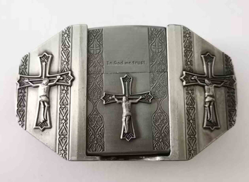 Cataramă de curea cu motiv încrucișat și design inspirat de brichetă — aliaj, cataramă netedă, Marcă: Altă, Primăvara 2023