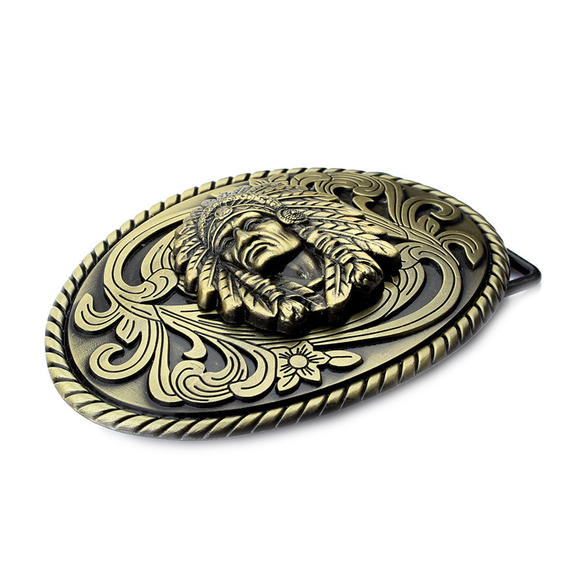 Kuka remena od legure s Tang grass pattern motivom, indijsku inspiraciju i zapadni kaubojski stil, glatka kopča, za sve sezone