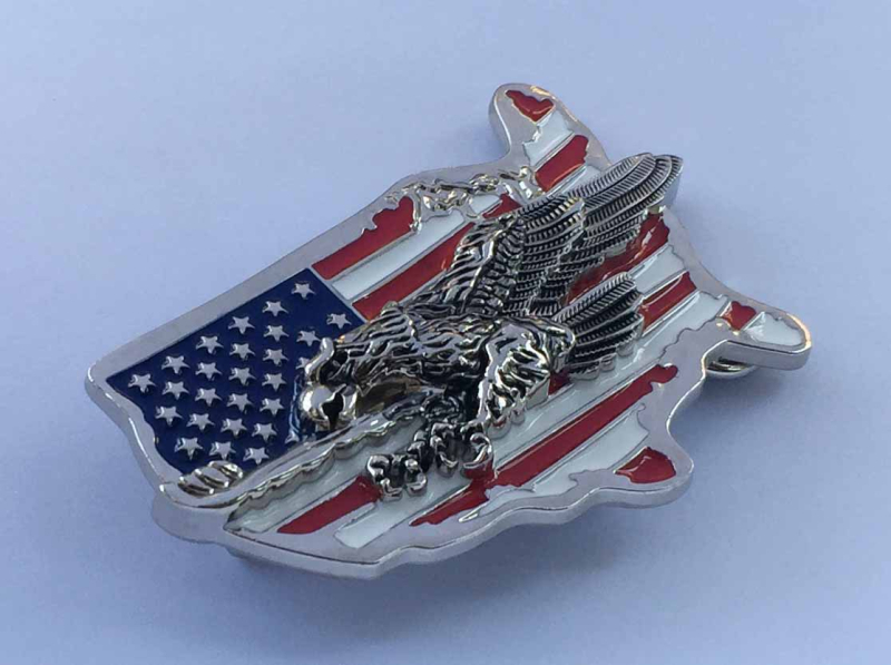 Kopča za remen s oblikom američke karte, cink legura, Eagle serija, glatki dizajn, prikladno za sve sezone