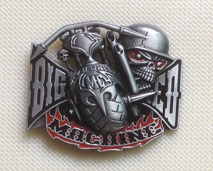 Cataramă de curea – seria Ghost Head; seria Punk Denim; aliaj; cataramă netedă; vara 2020