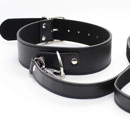 Liuji Jewelry PU koža punk stil oko vrata s kopčom za iglu, za odrasle, prilagodljivo
