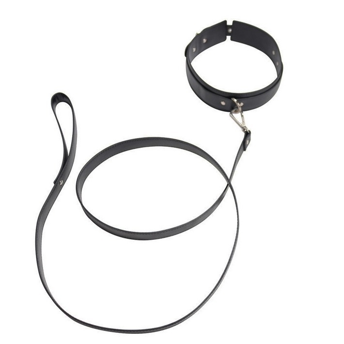 Liuji Jewelry PU koža punk stil oko vrata s kopčom za iglu, za odrasle, prilagodljivo
