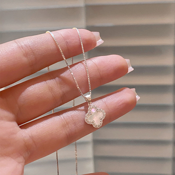 Ogrlica od S925 srebra s geometrijskim privjeskom, kutijasti lanac, lagani luksuzni stil, za žene