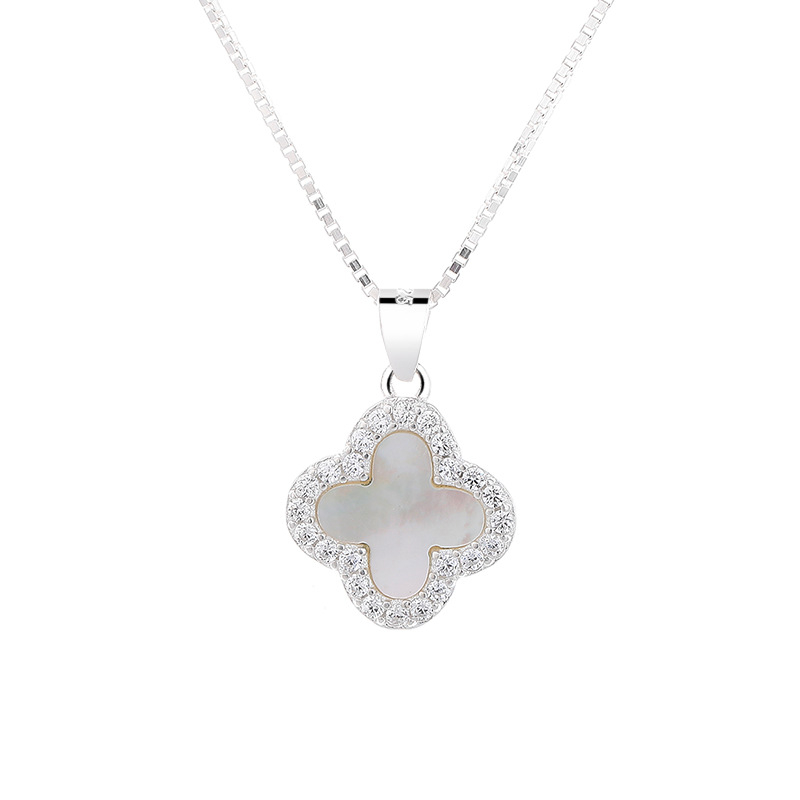 Ogrlica od S925 srebra s geometrijskim privjeskom, kutijasti lanac, lagani luksuzni stil, za žene