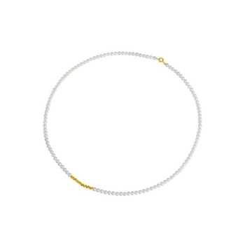 Ogrlica s perlom, 925 srebro, ručna izrada, geometrijski dizajn, težina 10,6 g