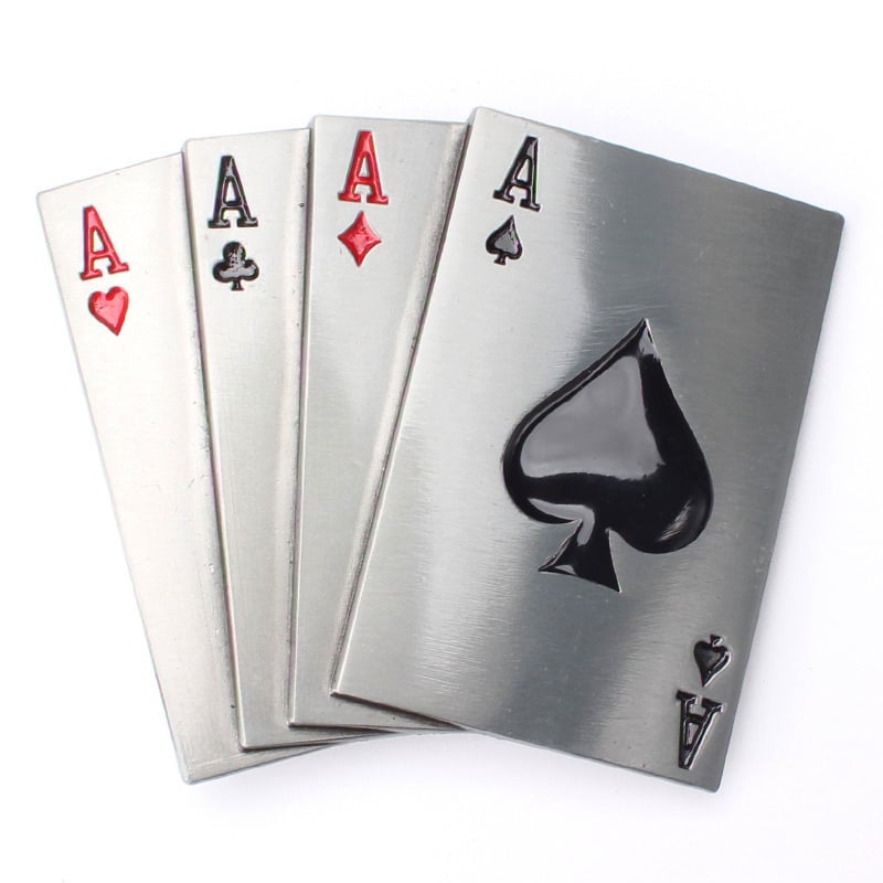 Kopča za pojas – poker tema, elegantan dizajn, glatka površina, materijal: legura