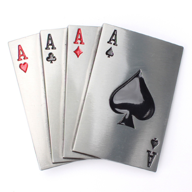 Kopča za pojas – poker tema, elegantan dizajn, glatka površina, materijal: legura