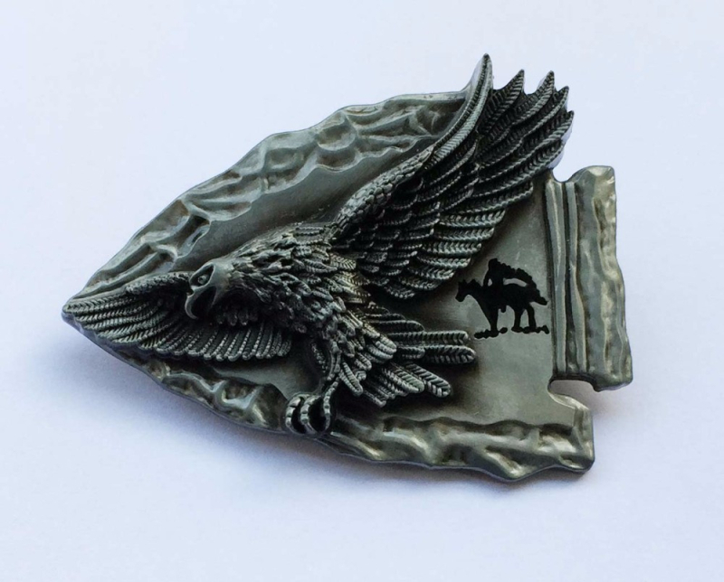 Kopča za remen, serija Western Flying Eagle; cinkova legura; glatka kopča