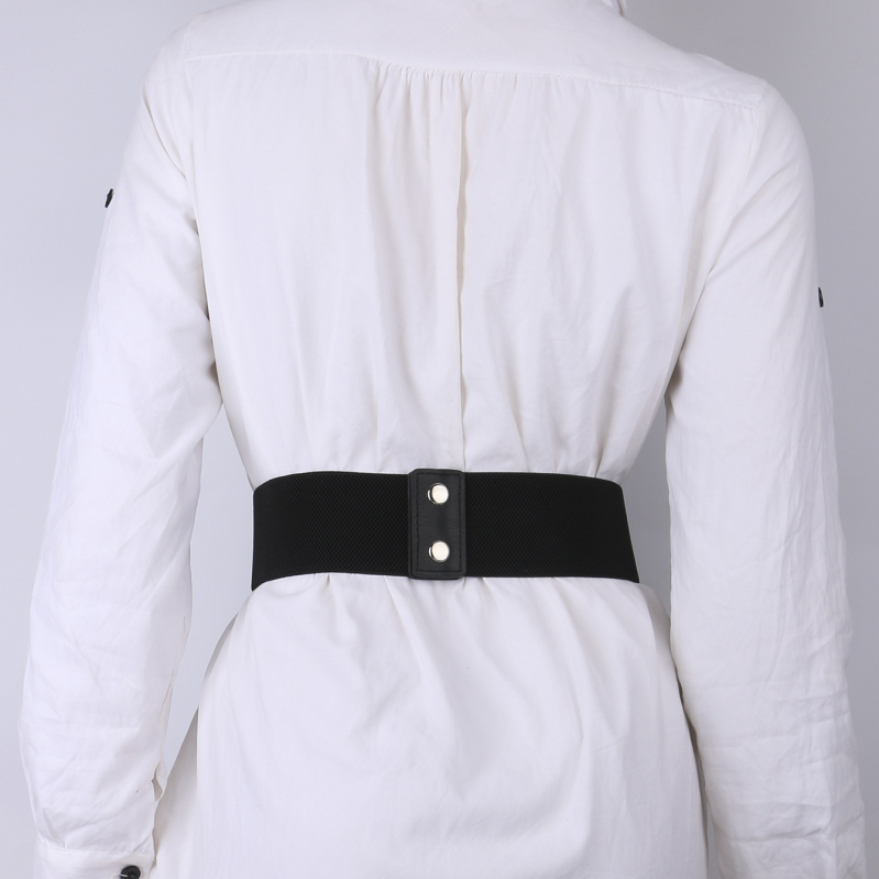 Ženski pojas od umjetne kože, jednostavan stil, široki elastični pojas, duljina 60–115 cm, pogodan za sve sezone