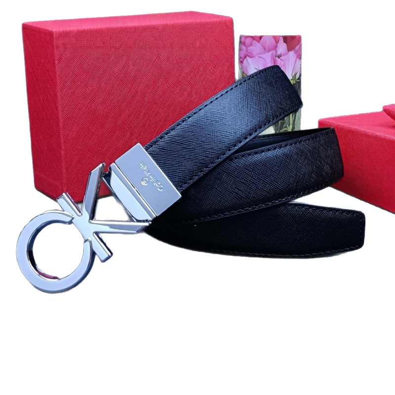 Férfi öv valódi bőrből, ötvözet csattal, automatikus zárással, 2-4 cm szélesség, személyes trend stílus