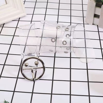 Női átlátszó öv - műanyag szalag, vékony (<2 cm), ötvözetből készült csat, tűcsatos csat, 2024 tavasz