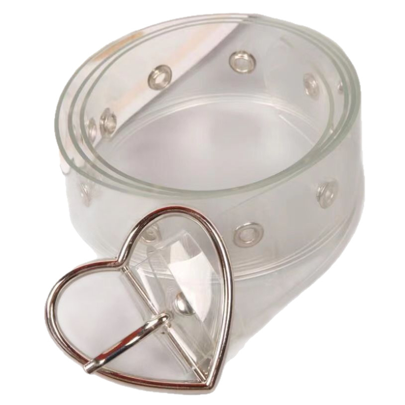 Női átlátszó öv - műanyag szalag, vékony (<2 cm), ötvözetből készült csat, tűcsatos csat, 2024 tavasz