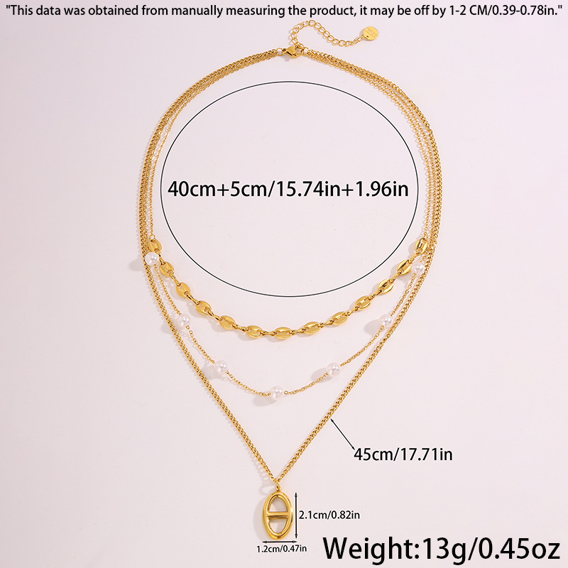 Rozsdamentes acél nyaklánc vákuumbevonattal, medál állatmotívummal, kombinált lánccal nőknek