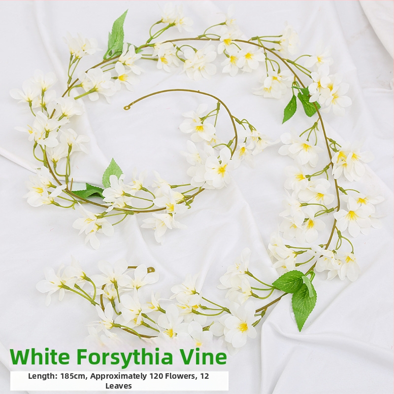 Viță artificială de cireș cu flori de satin, pentru decor interior, proiectată să se înfășoare în jurul conductelor