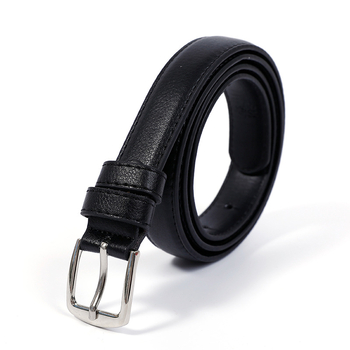 Curea de damă din piele sintetică, cataramă din aliaj dreptunghiulară și închidere cu știft – stil universal