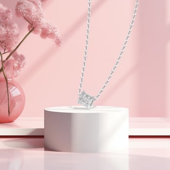 Réz nyaklánc nišis dizájnnal, mikro-inlay cirkón, 2024 tavasz kollekció, Xinghongda