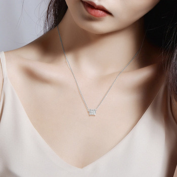 Réz nyaklánc nišis dizájnnal, mikro-inlay cirkón, 2024 tavasz kollekció, Xinghongda