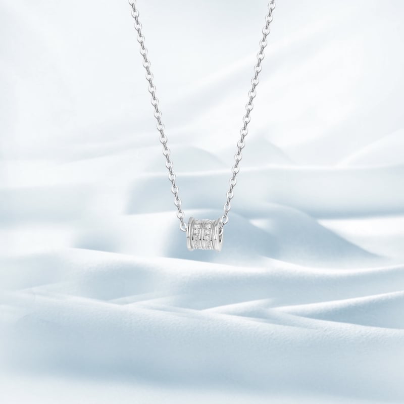 Réz nyaklánc nišis dizájnnal, mikro-inlay cirkón, 2024 tavasz kollekció, Xinghongda