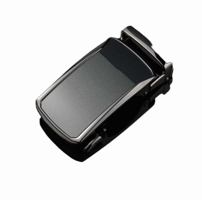 Férfi automata övcsat – ötvözet, téglalap alakú, betűs mintázat, üzleti stílus