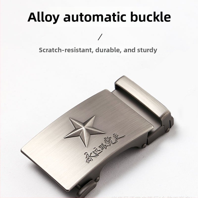 Automata övcsat ötvözött anyagból, téglalap alakú, ötágú csillag mintázat, uniszex, üzleti stílus