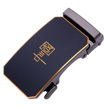 Férfi automata övcsat – téglalap alakú ötvözet csat, üzleti stílus, nyomtatott mintázat