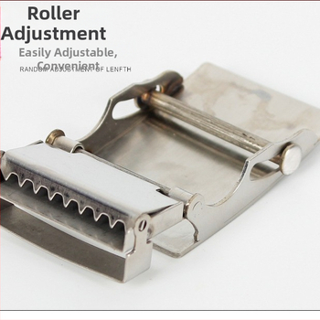 Rozsdamentes acél övcsat, görgőcsat, téglalap alakú, sima/lemezes csat, férfiaknak, minimalist stílus, övklipsz