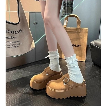 Sandale cu platformă din PU, vârf rotund, talpă TPR, PU partea superioară, lansare vară 2024