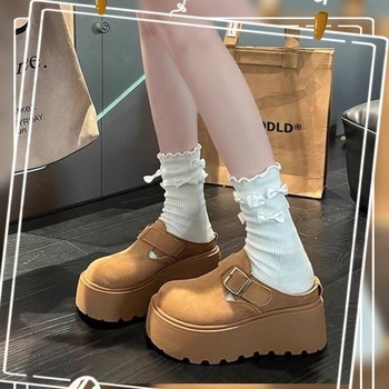 Sandale cu platformă din PU, vârf rotund, talpă TPR, PU partea superioară, lansare vară 2024