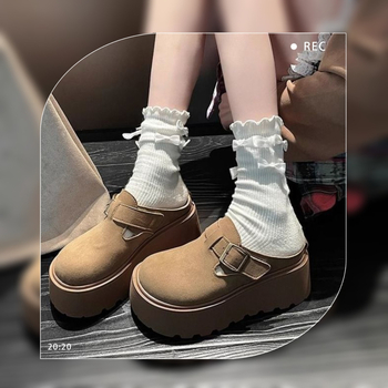 Sandale cu platformă din PU, vârf rotund, talpă TPR, PU partea superioară, lansare vară 2024