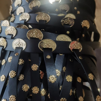 Curea din piele PU pentru haine tradiționale chineze cu cataramă din aliaj, închidere cu știft, lățime 2-4 cm, finisaj antic