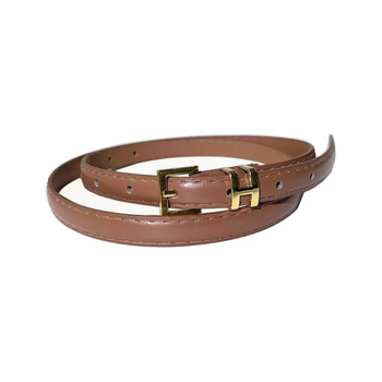 Tanki remen od PU kože s kopčom od legure, igličasti kopčom, unisex stil, uska širina do 2 cm