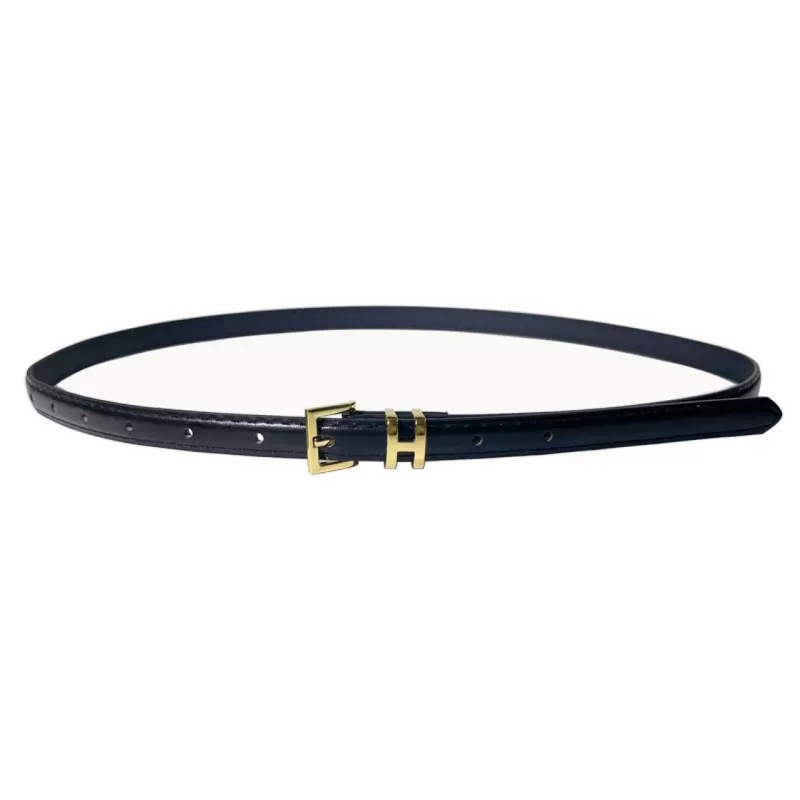 Tanki remen od PU kože s kopčom od legure, igličasti kopčom, unisex stil, uska širina do 2 cm