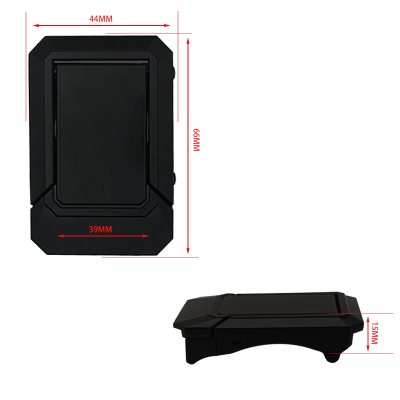 Sima övcsat, téglalap alakú, cinkötvözetből, automata csat, betűs mintázat