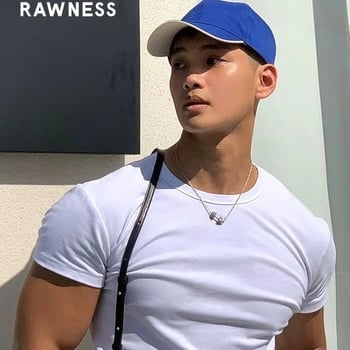 Colier cu pandantiv în formă de gantere și lanț barbell pentru claviculă, lanț încrucișat, stil geometric, unisex, material: alamă și oțel alb electroplacat, primăvara 2024