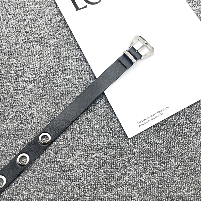 Curea din piele PU cu cataramă din aliaj, închidere cu știft, lățime 2-4 cm, stil INS/Punk