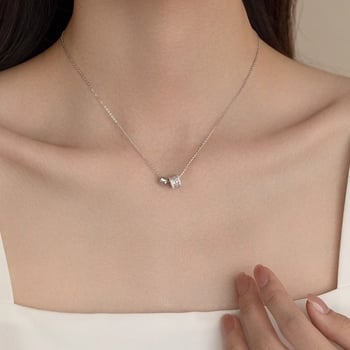 Colier pentru claviculă din argint 925, stil temperament, brand Unique, lansare primăvara 2025