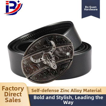 Ανδρική αγκράφα ζώνης από κράμα, οβάλ σχήμα, λεία αγκράφα με μοτίβο κεφαλής ταύρου, στυλ χιπ-χοπ