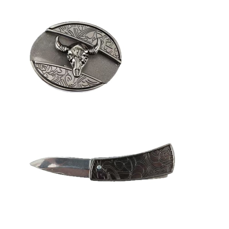 Ανδρική αγκράφα ζώνης από κράμα, οβάλ σχήμα, λεία αγκράφα με μοτίβο κεφαλής ταύρου, στυλ χιπ-χοπ