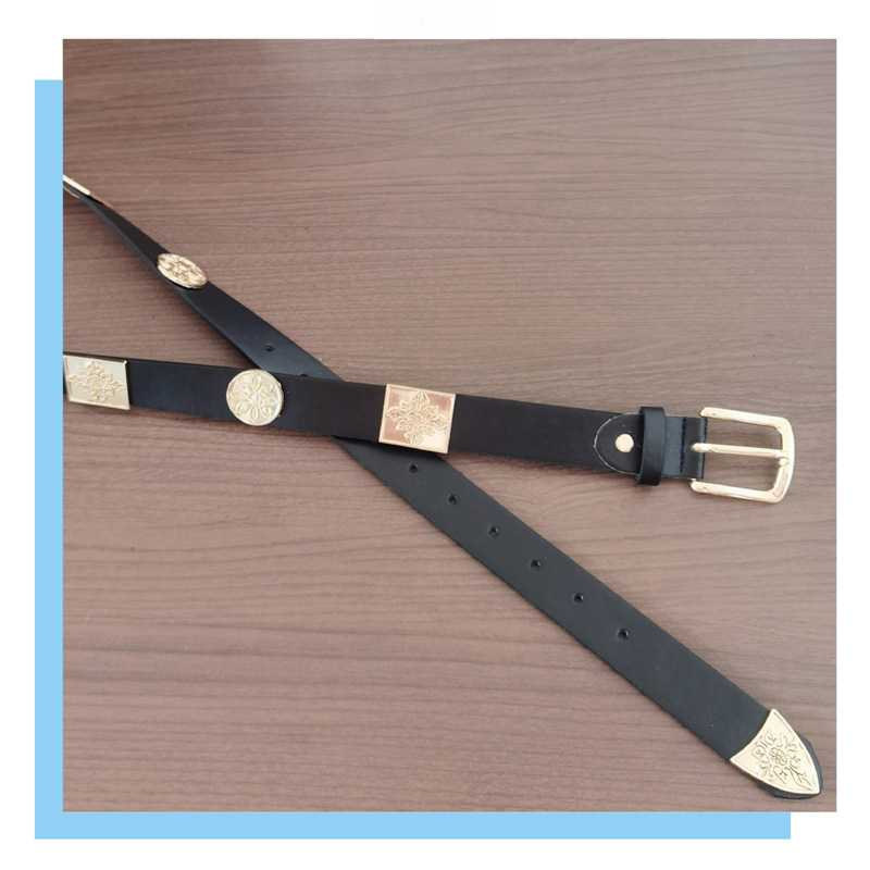 Centură Hanfu cu design antic decorativ, din piele artificială, cataramă cu pin din aliaj, lățime 2–4 cm, stil etnic/chinezesc/antic/palat