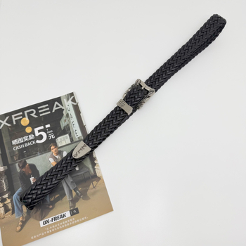 PU bőrből készült öv, kézzel szőtt motívummal, rózsás punk rock dizájn, ötvözet övcsattal, tűcsapos zárással, szélesség 2-4 cm, retro stílus