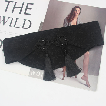 Curea Hanfu cu ciucuri – jacquard vintage, elegantă, elastică, pentru femei adulte