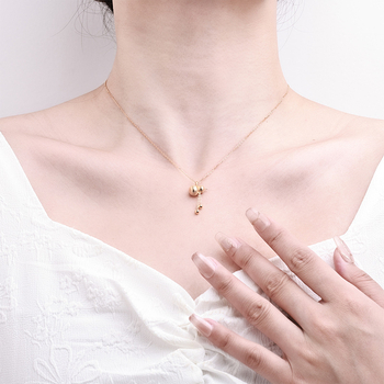 Colier cu ciucuri în formă de dovleac, stil chinezesc, argint 925, lanț în formă de O, AFH