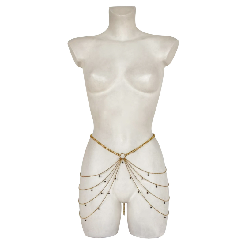 Minimalista deréklánc – többszörös rétegű fém testlánc nőknek