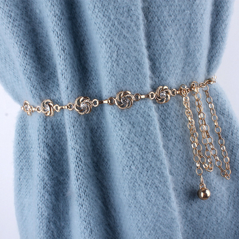 Lanț de talie din metal, stil dulce, cataramă cu cârlig, pentru femei adulte