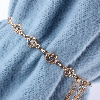 Lanț de talie din metal, stil dulce, cataramă cu cârlig, pentru femei adulte