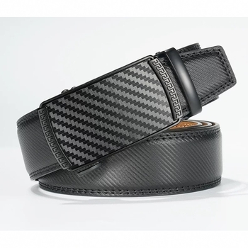 Ανδρική ζώνη επιχειρηματικού στυλ με ορθογώνια πόρπη από κράμα, μονογράμμα, αυτόματη πόρπη