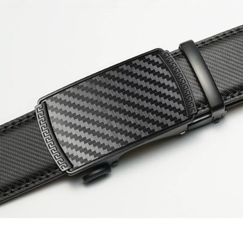 Ανδρική ζώνη επιχειρηματικού στυλ με ορθογώνια πόρπη από κράμα, μονογράμμα, αυτόματη πόρπη