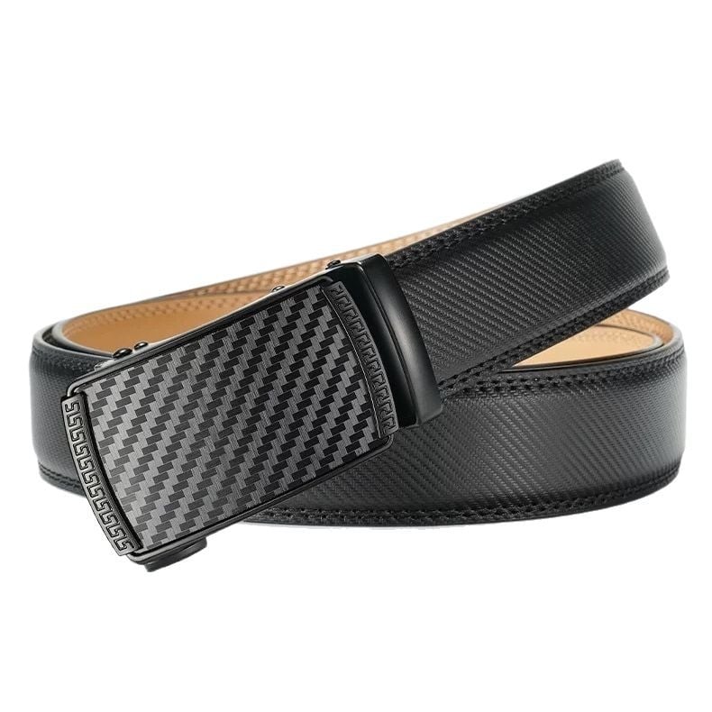 Ανδρική ζώνη επιχειρηματικού στυλ με ορθογώνια πόρπη από κράμα, μονογράμμα, αυτόματη πόρπη